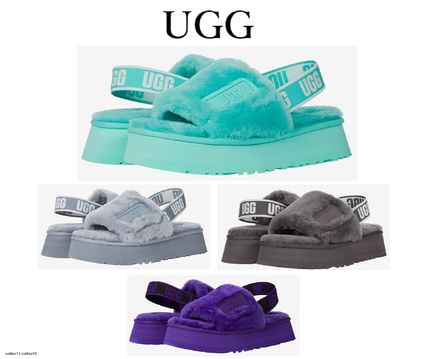 UGG Australia More Sandals Stripes Unisex Blended Fabrics Street Style Plain Khaki