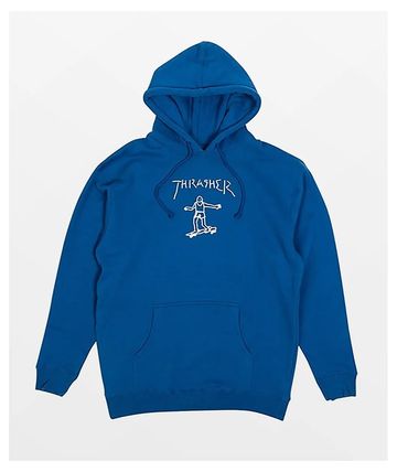 THRASHER Hoodies Pullovers Unisex Sweat Street Style Long Sleeves Logo