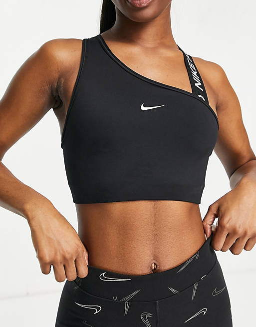 Nike フィットネストップス ★NIKE★ Pro Training Swoosh Dri-FIT asymmetirc スポブラ(4)