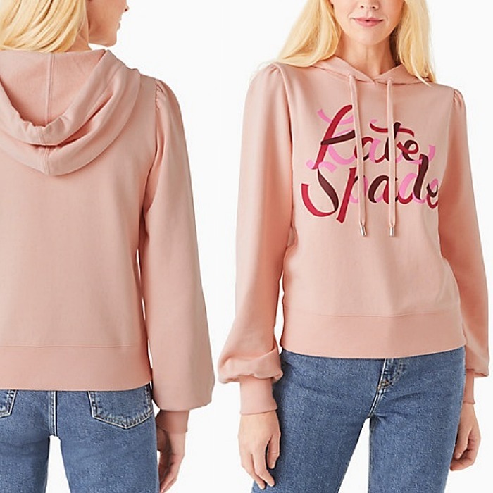 人気TOP 【Kate Spade】リボンロゴ フード付きパーカー/pink スウェット・トレーナー 人気TOP 【Kate Spade】リボンロゴ フード付きパーカー/pink スウェット・トレーナー