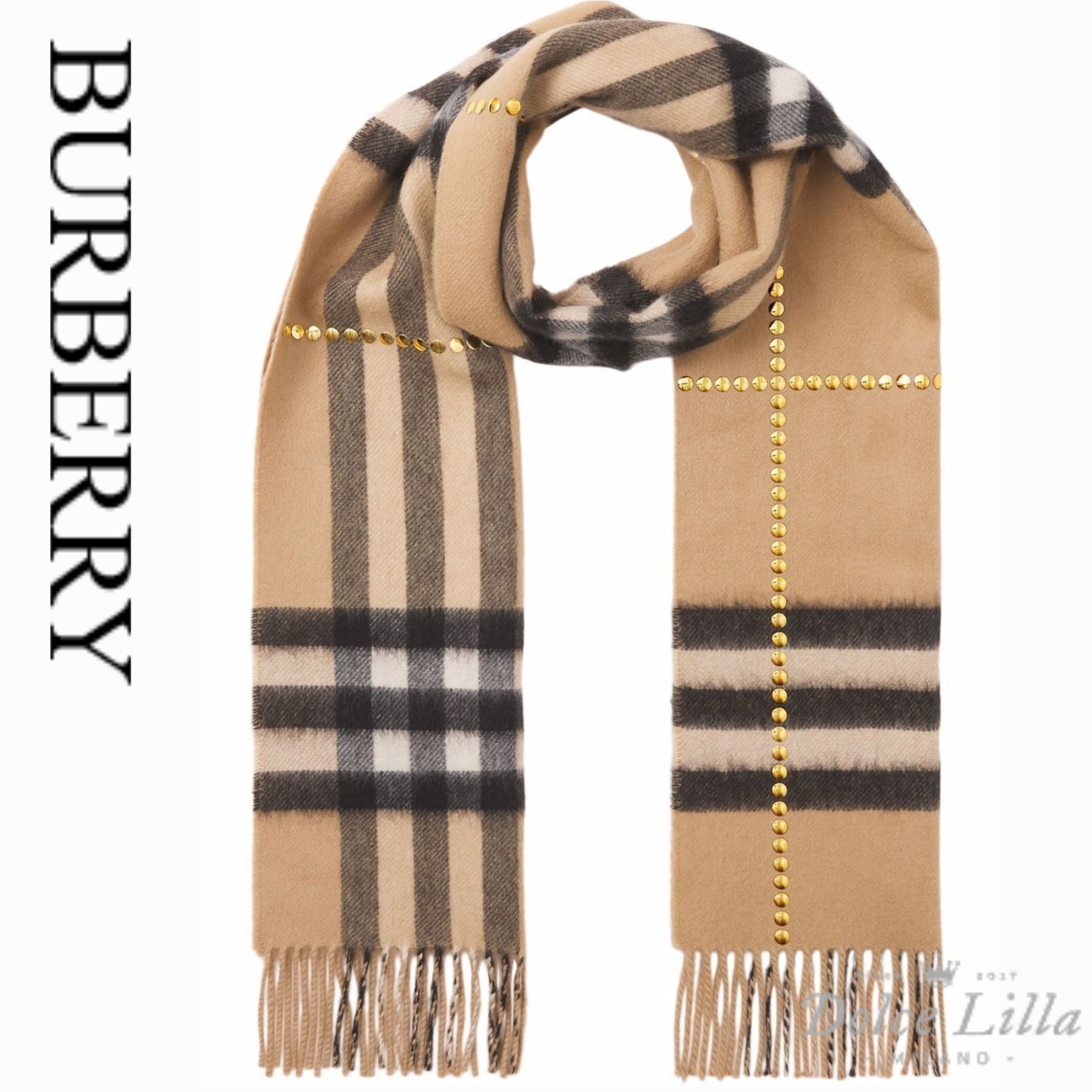 【おすすめ】 リバーシブル BURBERRY スタッズ スカーフ カシミア チェック マフラー・ストール 【おすすめ】 リバーシブル BURBERRY スタッズ スカーフ カシミア チェック マフラー・ストール