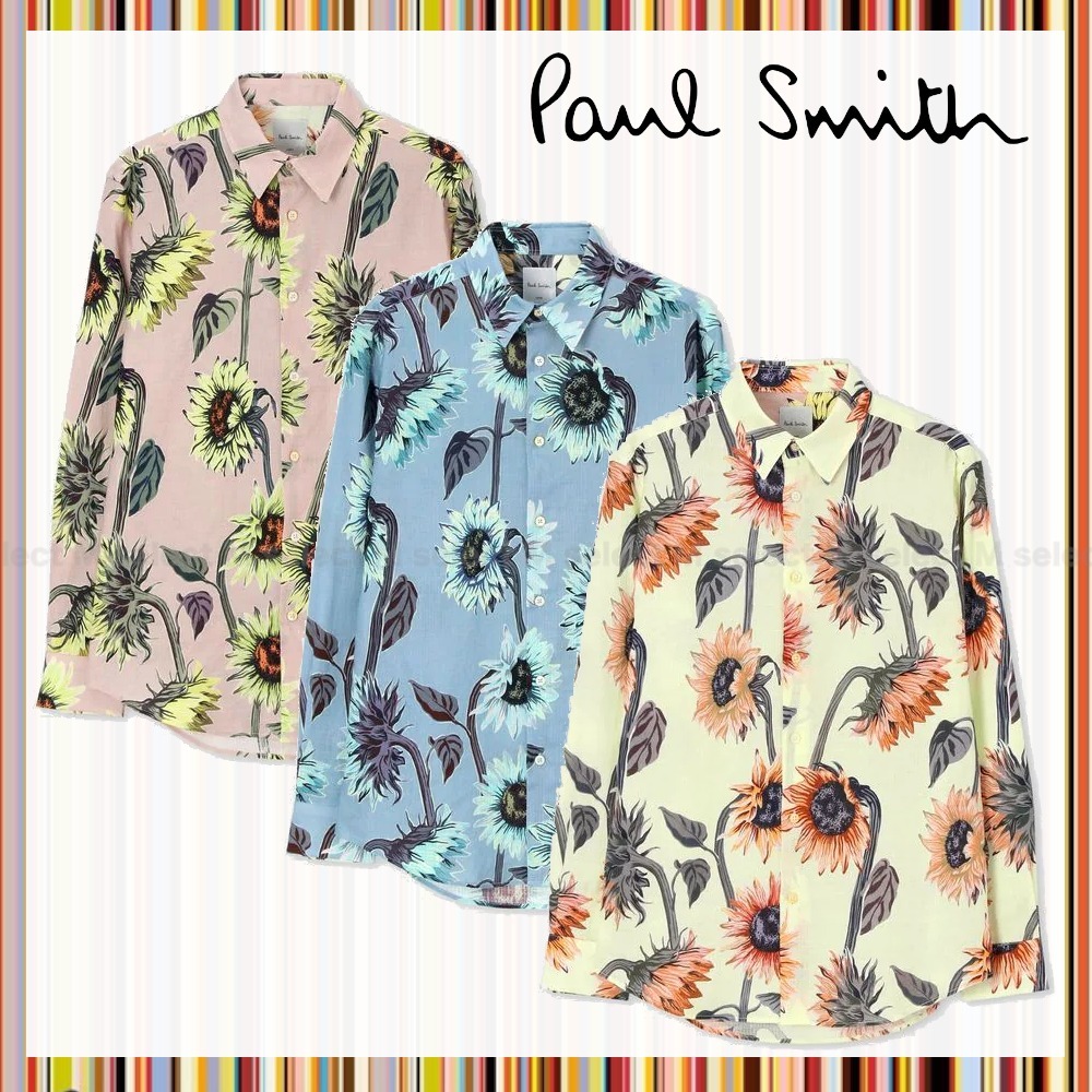 驚きの値段で 大人気☆おしゃれ★【Paul Smith】"Sunflower" リネンシャツ シャツ 驚きの値段で 大人気☆おしゃれ★【Paul Smith】"Sunflower" リネンシャツ シャツ