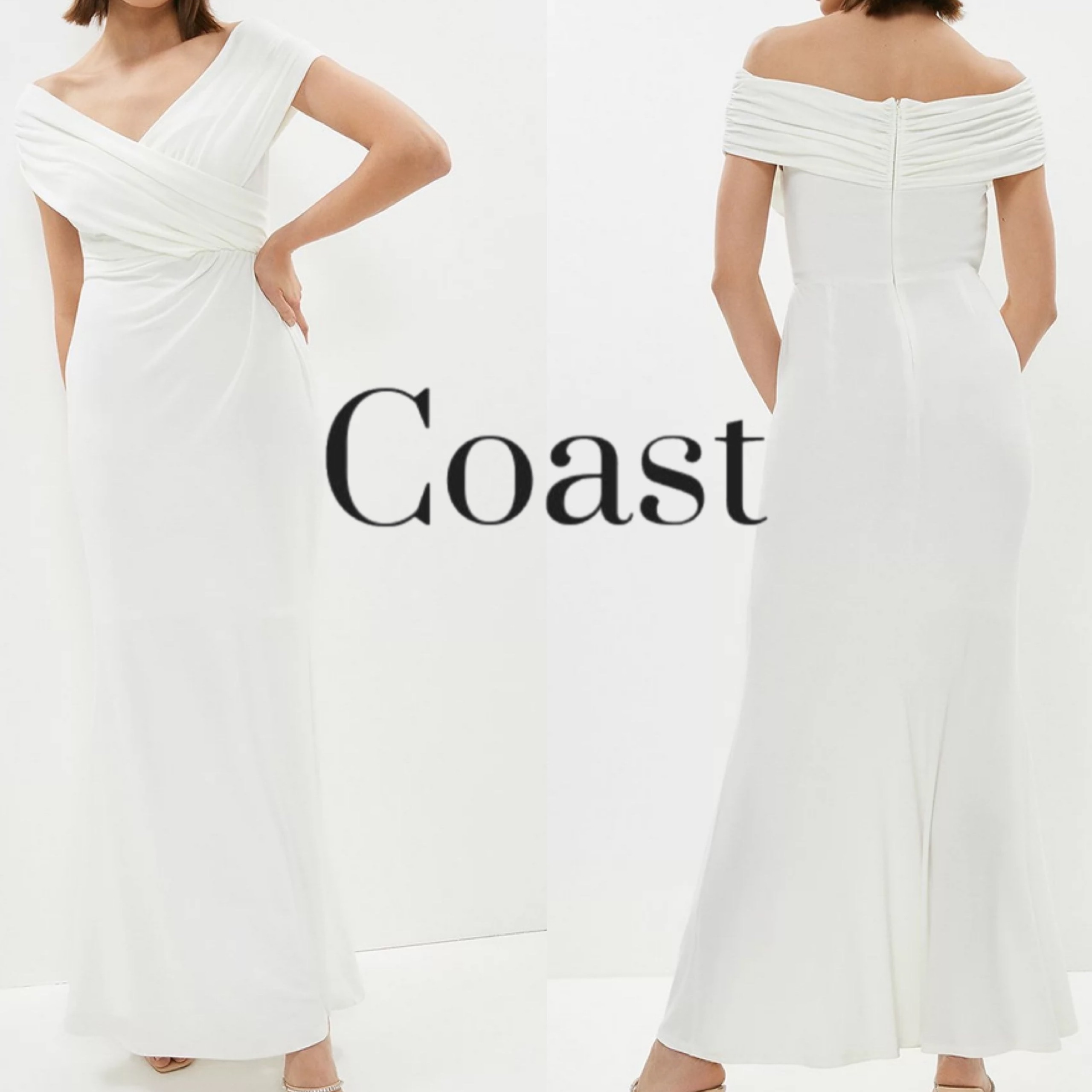 お見舞い 英国発【Coast】ルーシュ 関税込 マキシドレス フィッシュテール ワンピース お見舞い 英国発【Coast】ルーシュ 関税込 マキシドレス フィッシュテール ワンピース