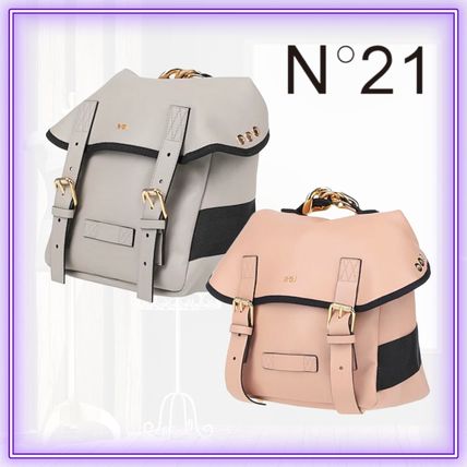 純正公式 【再入荷】N°21 ヌメロヴェントゥーノ 刺繍ロゴ リュック