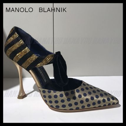 Manolo Blahnik】PUTEAL (Brocade) 105mm ドット柄 パンプス (Manolo Manolo Blahnik】PUTEAL (Brocade) 105mm ドット柄 パンプス (Manolo