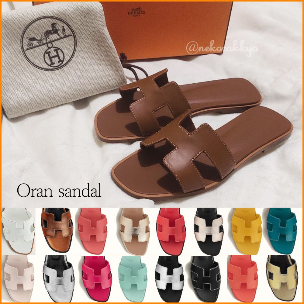 HERMES＊Oran sandal レザーサンダル＊送料込