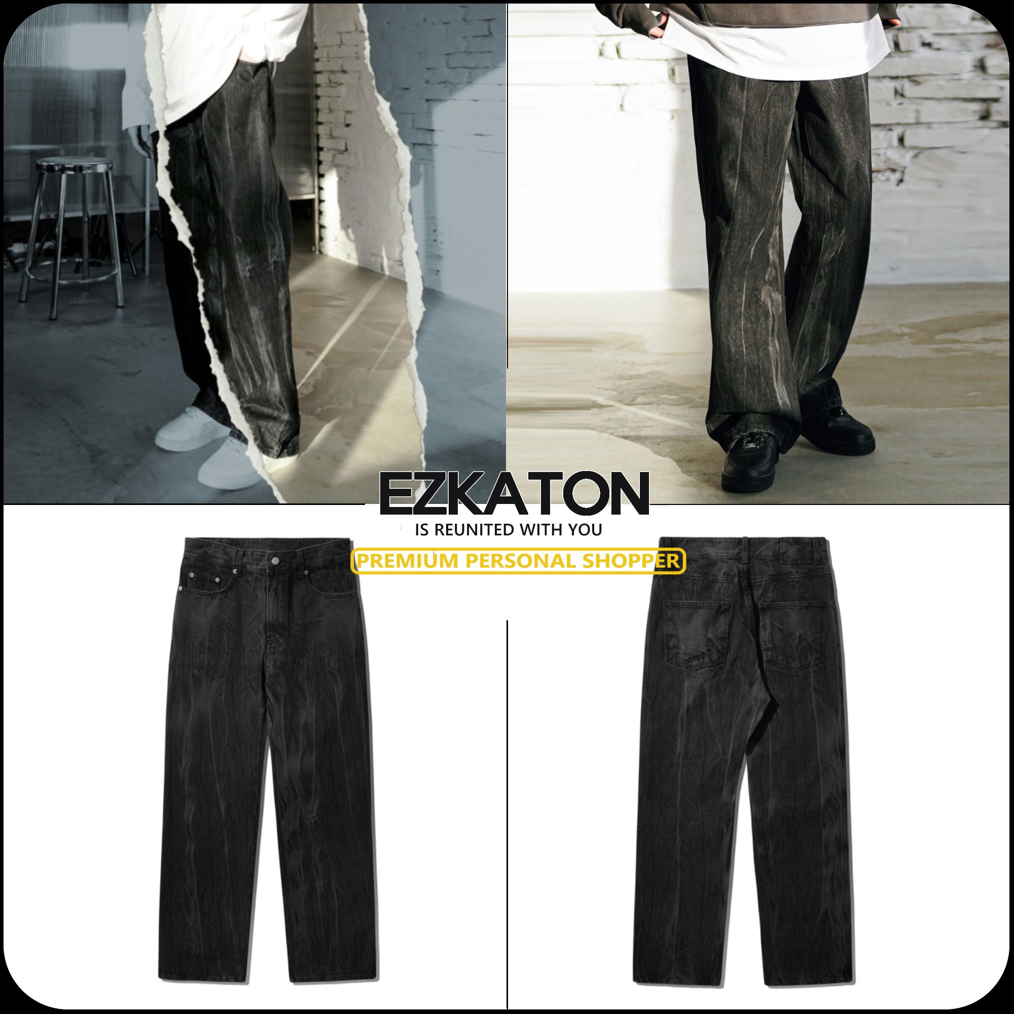 [ EZKATON]★韓国大人気★SHADOW DENIM PANTS