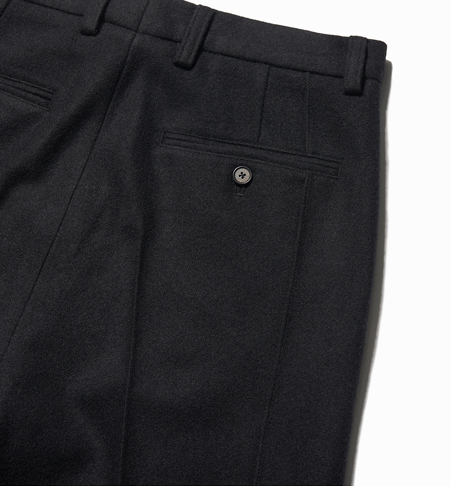 NOMANUAL スラックス 【NOMANUAL】3 PIN TUCK WOOL SLACKS(11)