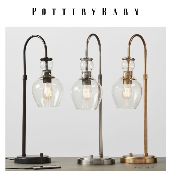 Pottery Barn【高さ68.6cm】Flynn Recycled Glass USB