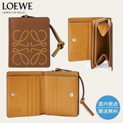 LOEWE - ロエベ コンパクトジップウォレット 二つ折り財布 (LOEWE 公式販促 ラウンドファスナー ウォレット コンパクトジップ ロエベ 二つ折り 財布 ミニ 折り財布