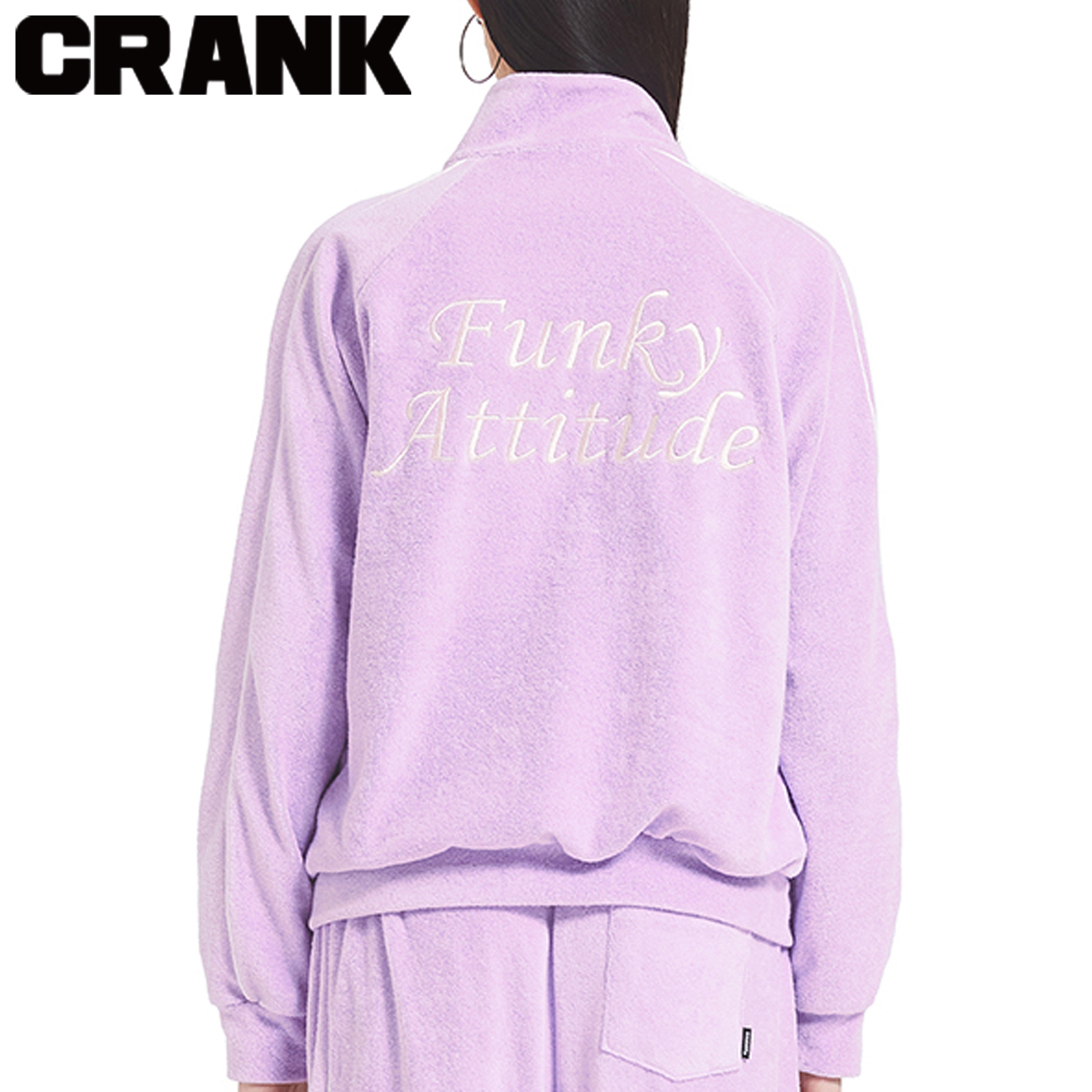 ★CRANK★LOGO TERRY ZIP UP_L.PU★正規品/韓国直送料込/人気