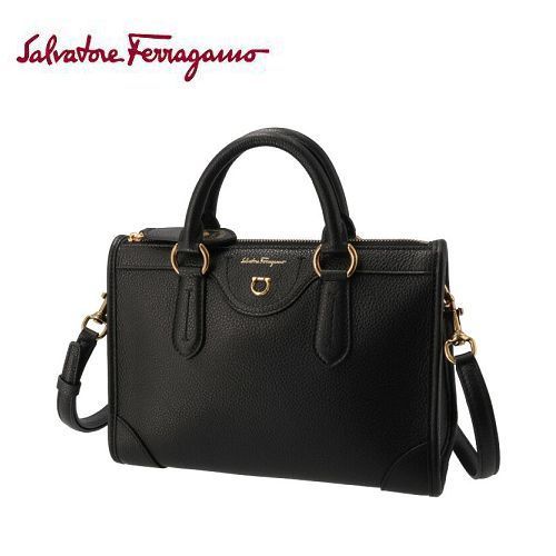☆Salvatore Ferragamo☆ Ferragamo TRAVEL 2wayバッグ S NERO♪