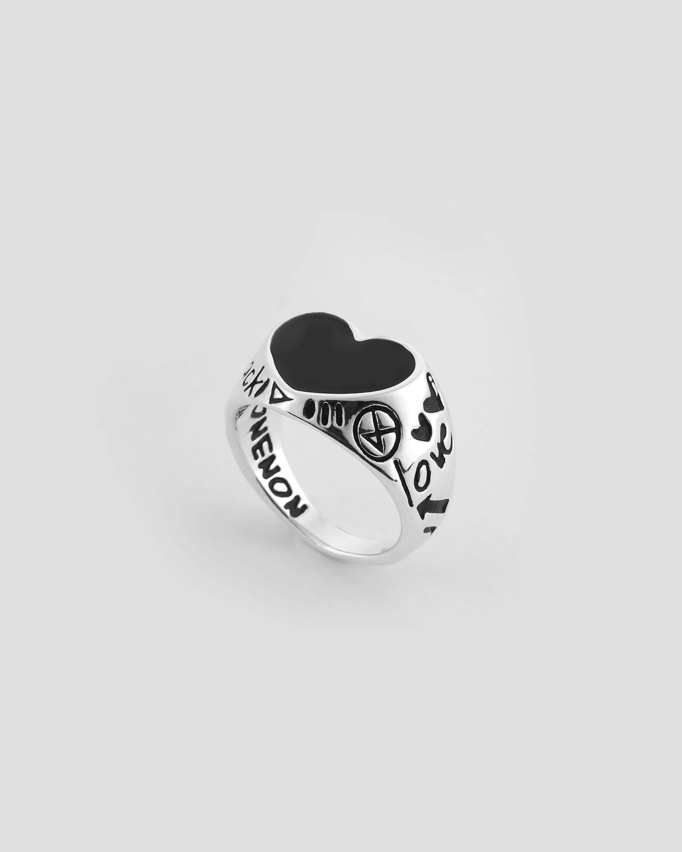 シルバー925 [NONENON] BLACK LOVE RNG SILVER925 (DOODLE)