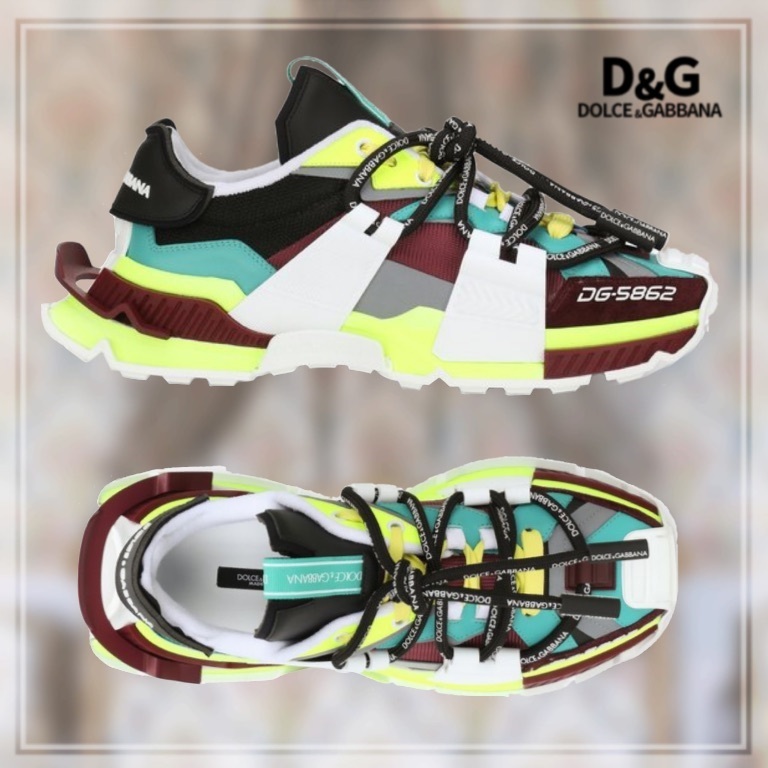 DOLCE&GABBANA* スニーカー スペース ミックスマテリアル ロゴ 新品?正規品
