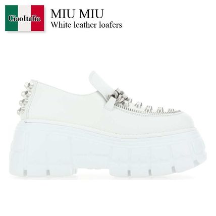 ホワイト(白)系 MiuMiu(ミュウミュウ) スニーカー(レディース ...