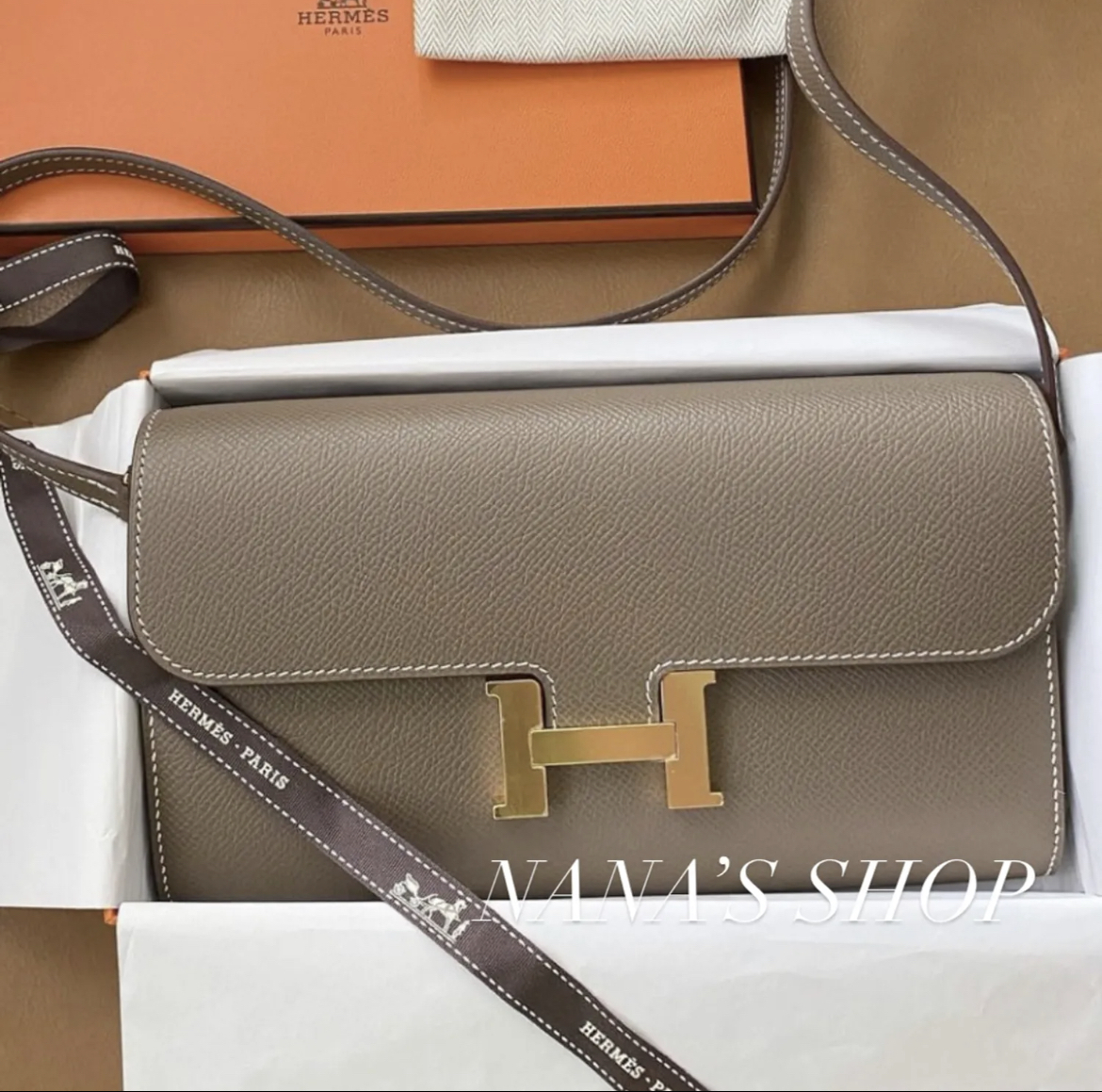 100%品質 入手困難!HERMES《 CONSTANCE LONG WALLET 》 TO GO エトゥープ ショルダーバッグ・ポシェット 100%品質 入手困難!HERMES《 CONSTANCE LONG WALLET 》 TO GO エトゥープ ショルダーバッグ・ポシェット