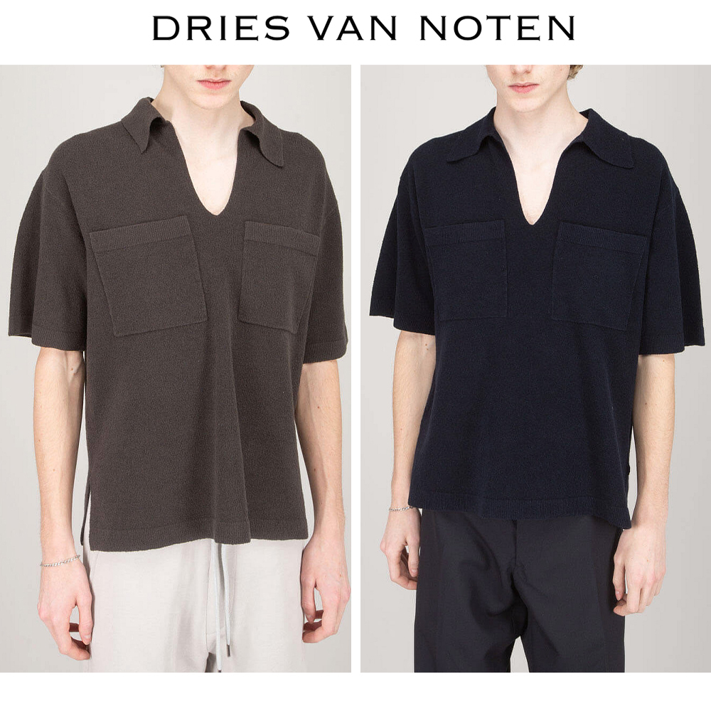 【DRIES VAN NOTEN】SS22★Jesper Vネック ポロシャツ 送関込 ポロシャツ 【DRIES VAN NOTEN】SS22★Jesper Vネック ポロシャツ 送関込 ポロシャツ