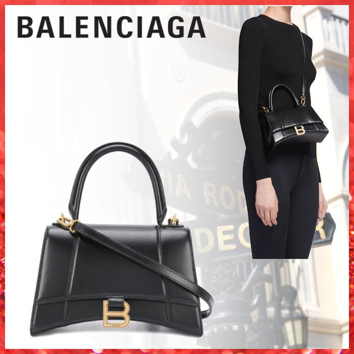 流行 スモール HANDLE TOP 【BALENCIAGA】HOURGLASS バッグ