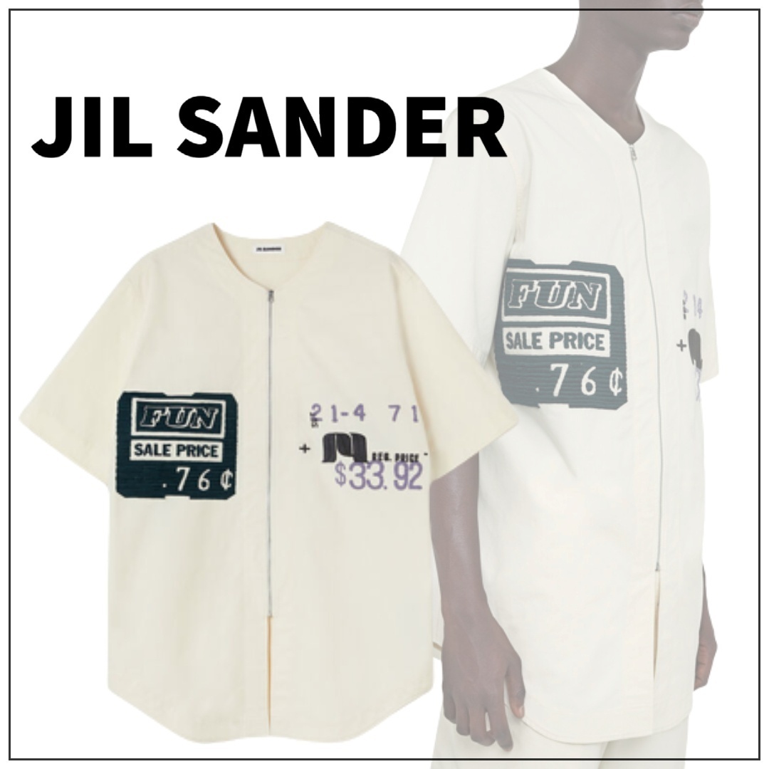 JIL SANDER★直営買付 手刺繍パッチ入り ベースボール シャツ シャツ JIL SANDER★直営買付 手刺繍パッチ入り ベースボール シャツ シャツ