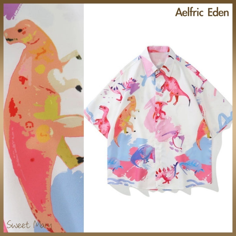 高評価なギフト Aelfric Eden☆Oil シャツ♪【送料込】 Dinosaur/半袖 Painting シャツ 高評価なギフト Aelfric Eden☆Oil シャツ♪【送料込】 Dinosaur/半袖 Painting シャツ