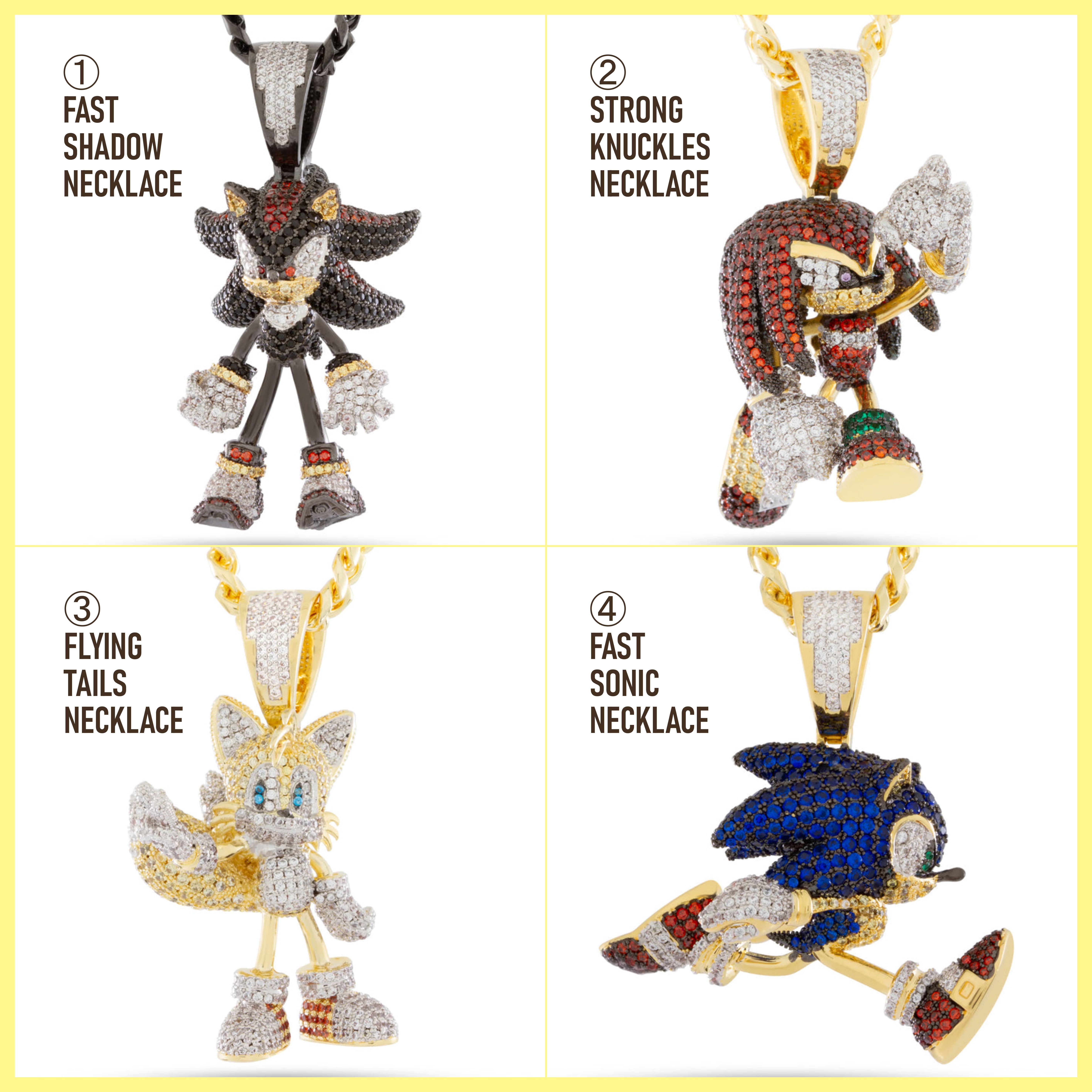 送料関税込【SONIC x KING ICE】 ソニック NECKLACE (4種)国内発