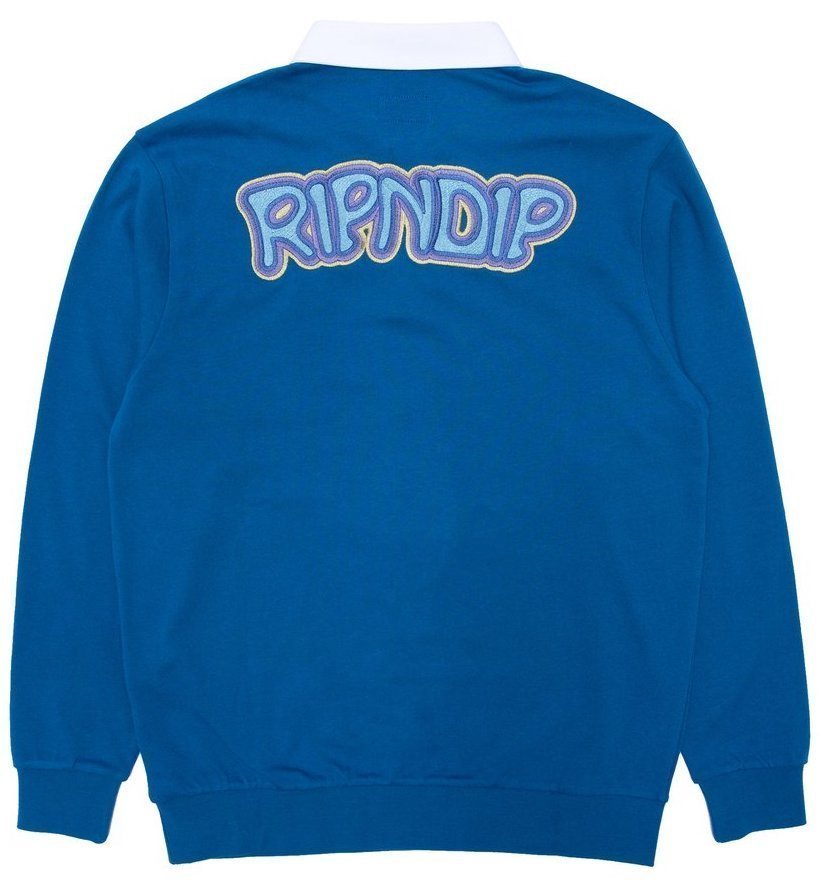 Ripndip Intertwined Long Sleeve Rugby Slate S ポロシャツ