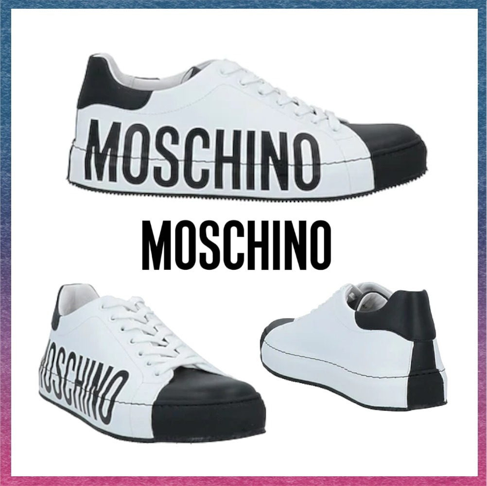 買い保障できる 関税送料込★ Moschino ホワイト スニーカー レザー ロゴ スニーカー 買い保障できる 関税送料込★ Moschino ホワイト スニーカー レザー ロゴ スニーカー