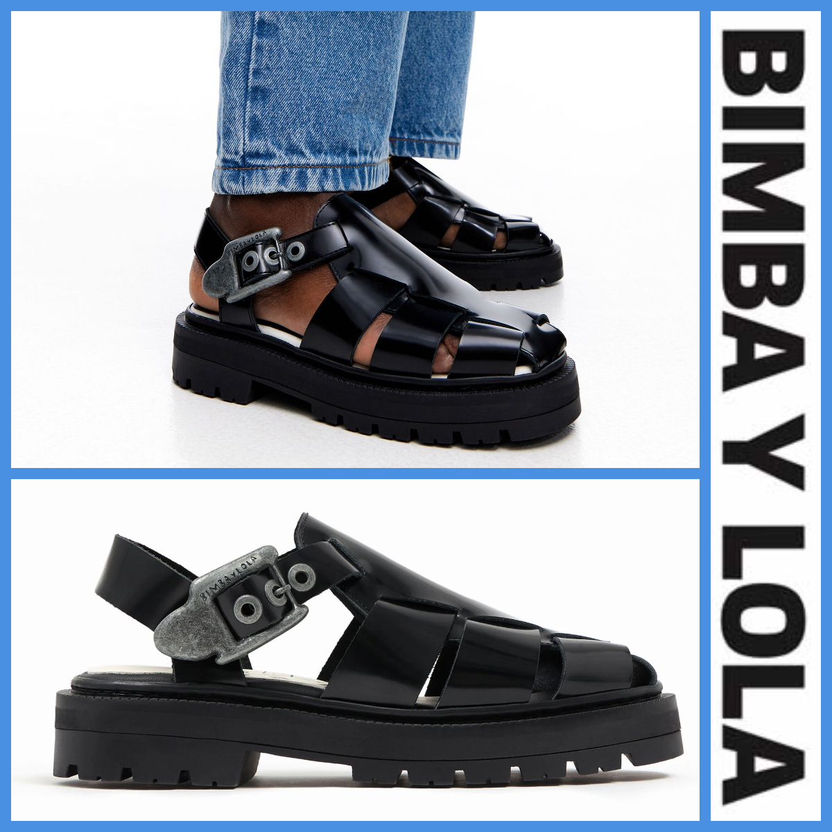 熱販売 EU注目スペイン発☆BIMBA LOLA☆スペイン製本牛革サンダルN Y サンダル・ミュール 熱販売 EU注目スペイン発☆BIMBA LOLA☆スペイン製本牛革サンダルN Y サンダル・ミュール