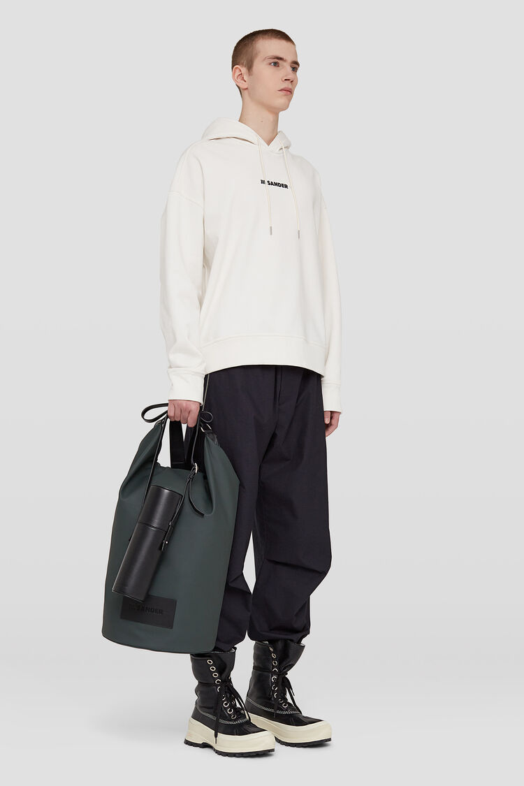 Jil Sander パーカー・フーディ 【関税込】ジルサンダー メンズパーカー 白 黒いバッグともあう(4)