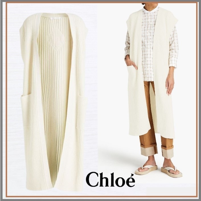 関税込み】Chloe☆カシミヤ混 ロングベスト - bpconstructores.com