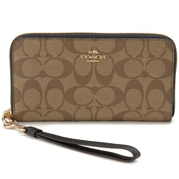 COACH コーチ ラウンド長財布 カーキ CC4452 IMCBIシグネチャー