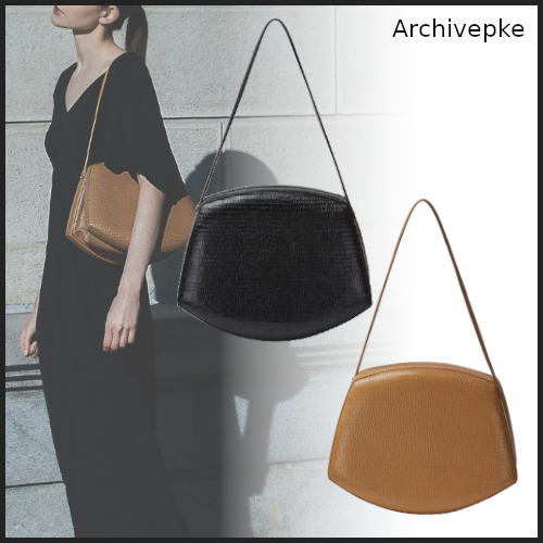 Archivepke★Shell shoulder bag★ラムスキンリザードパターン Archivepke★Shell shoulder bag★ラムスキンリザードパターン
