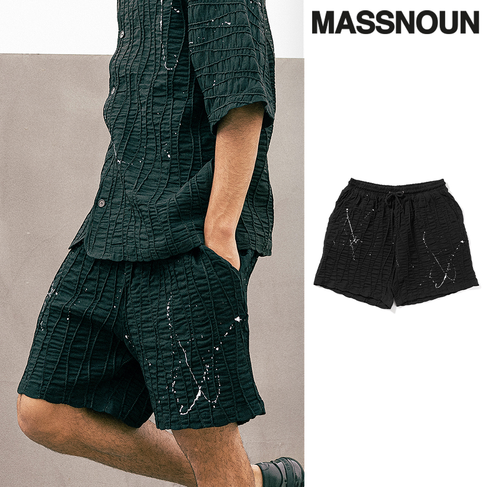 【massnoun】CREASE JAQUARD SHORT PANTS