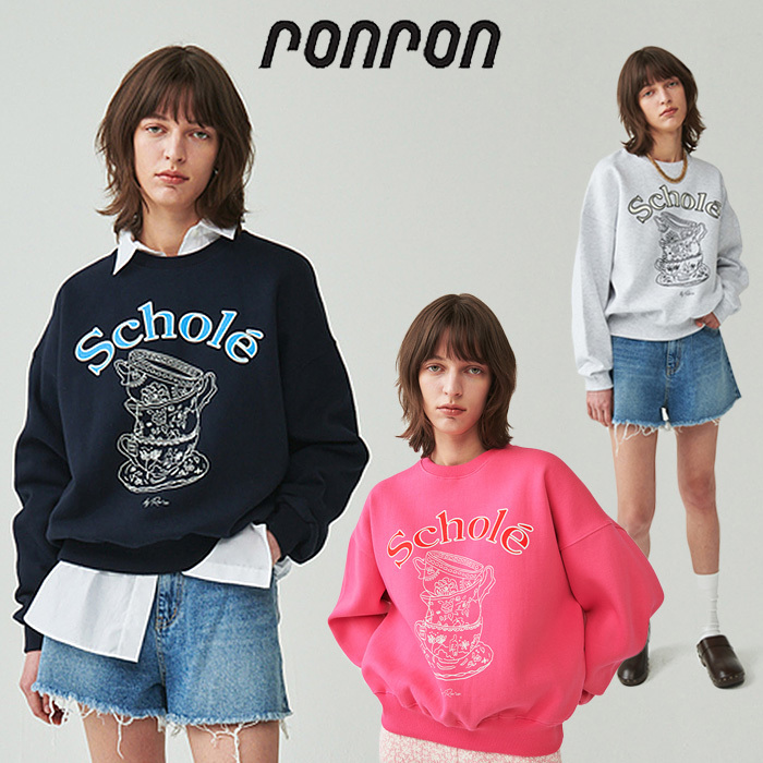 【SALE/37%OFF】 ★RONRON★送料込み★韓国★正規品★人気★TEATIME SWEATSHIRT スウェット・トレーナー 【SALE/37%OFF】 ★RONRON★送料込み★韓国★正規品★人気★TEATIME SWEATSHIRT スウェット・トレーナー