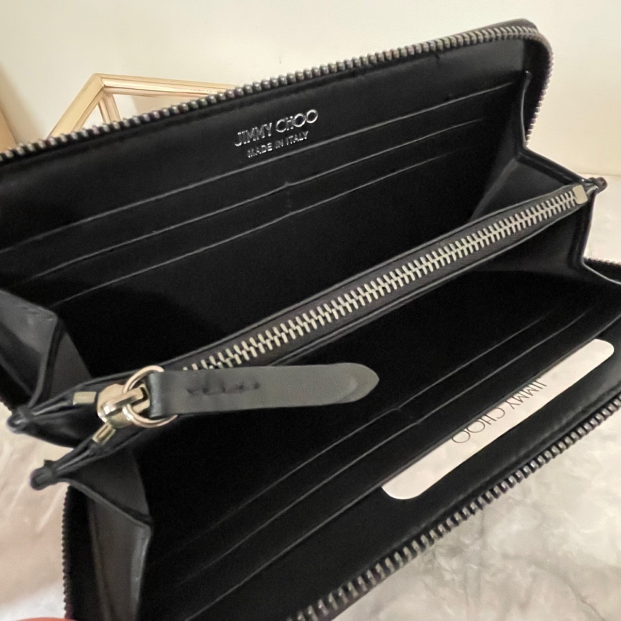 VIPセール JIMMY CHOO \"Pippa\" スタースタッズ長財布 男女兼用