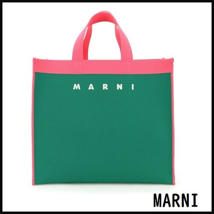 MARNI キャンバス ショッピングバッグ トートバッグ MARNI キャンバス ショッピングバッグ トートバッグ