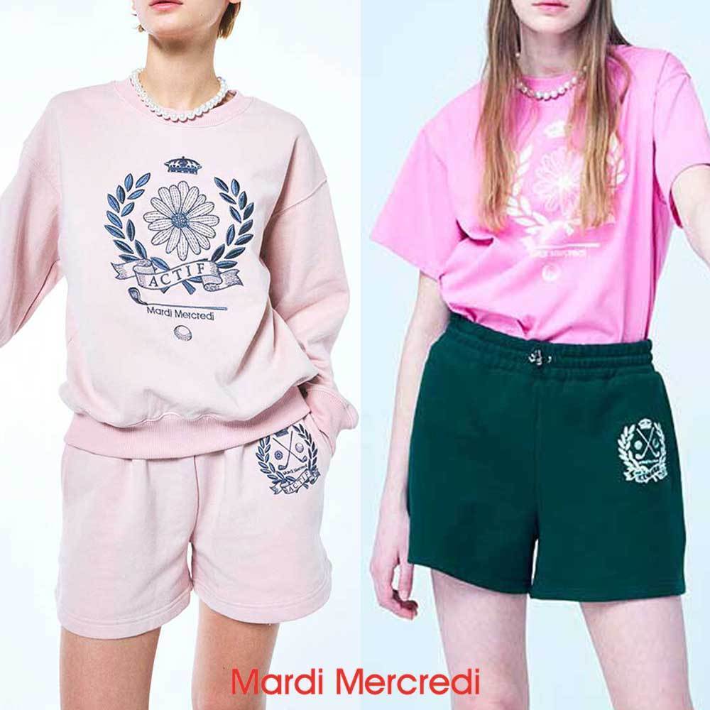 ☆MARDI MERCREDI☆SWEAT SHORTS NOUVEAU EMBLEM ショートパンツ ☆MARDI MERCREDI☆SWEAT SHORTS NOUVEAU EMBLEM ショートパンツ