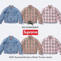 Supreme Burberry Denim Trucker Jacket  バーバリー ジャケット