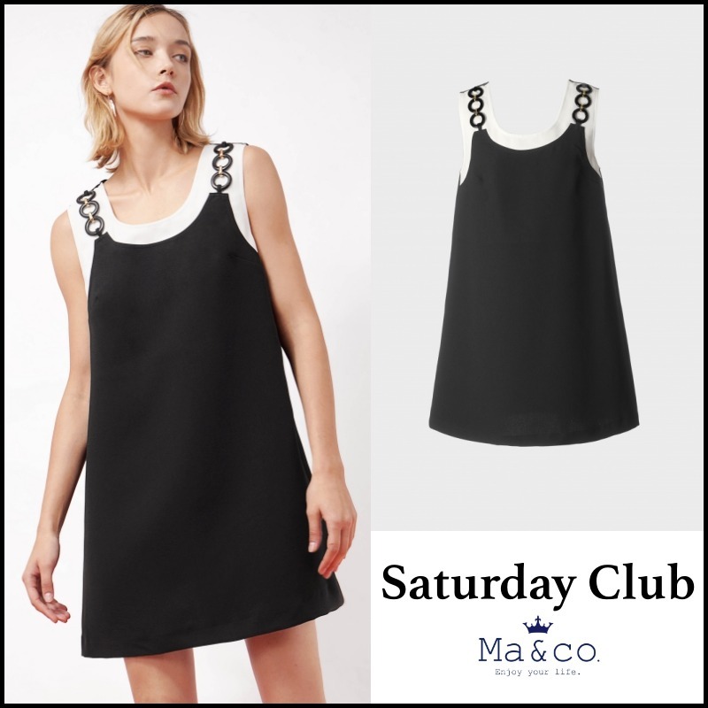 55%以上節約 Saturday Club◇リングストラップコントラストドレス ワンピース 55%以上節約 Saturday Club◇リングストラップコントラストドレス ワンピース