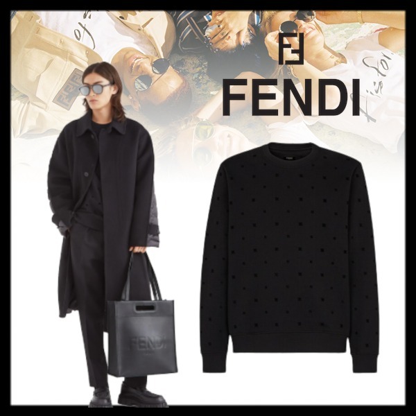【35%OFF】 新作【FENDI】ブラックコットン スウェットシャツ スウェット・トレーナー 【35%OFF】 新作【FENDI】ブラックコットン スウェットシャツ スウェット・トレーナー