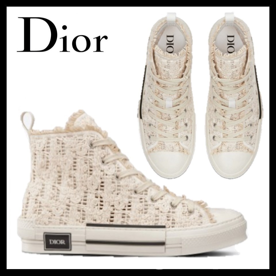 【DIOR】B23 オブリーク マクラメ ハイトップ スニーカー スニーカー 【DIOR】B23 オブリーク マクラメ ハイトップ スニーカー スニーカー