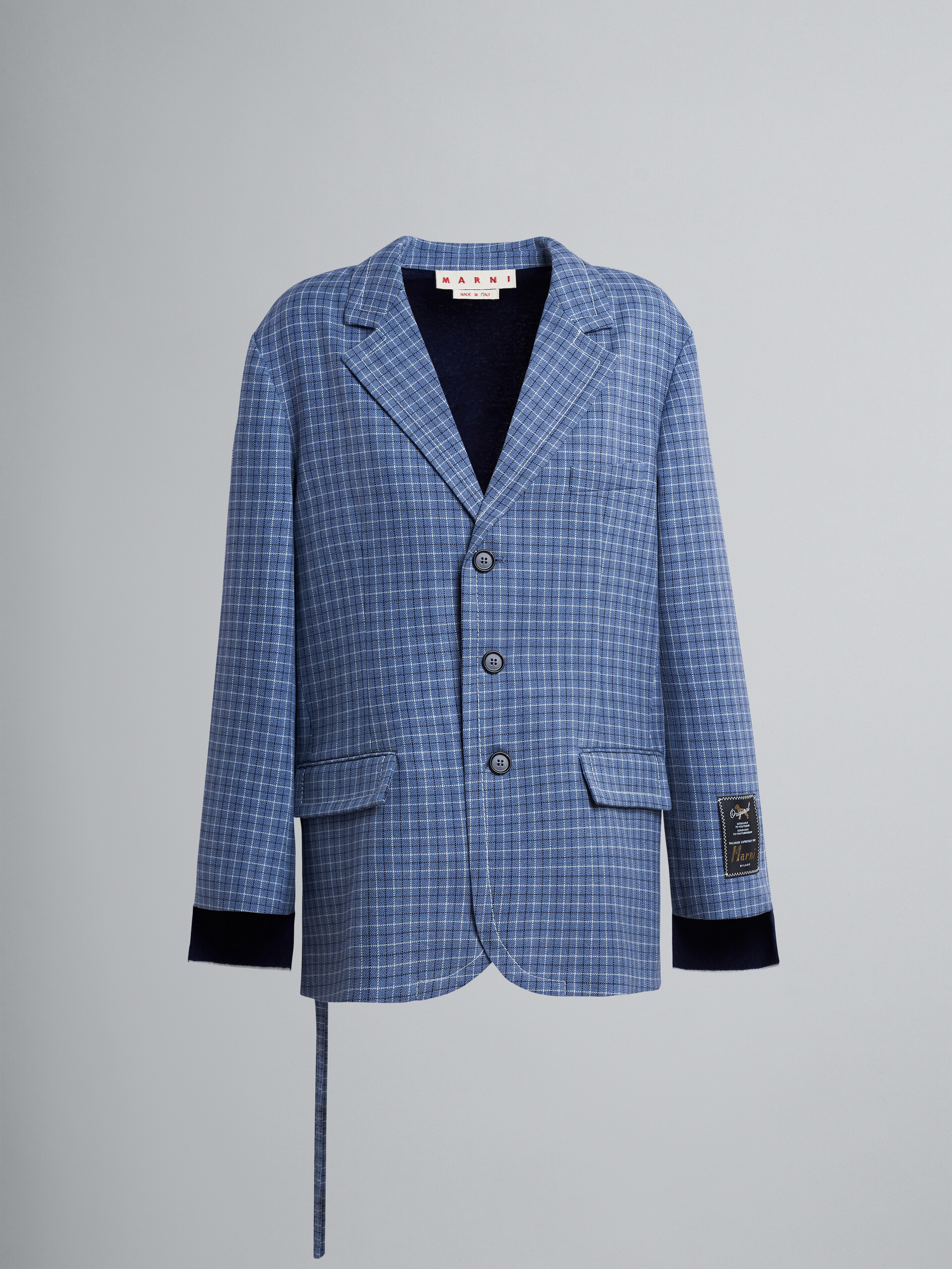 MARNI ジャケット MARNI チェック ブレザージャケットニットインサート入り(2)