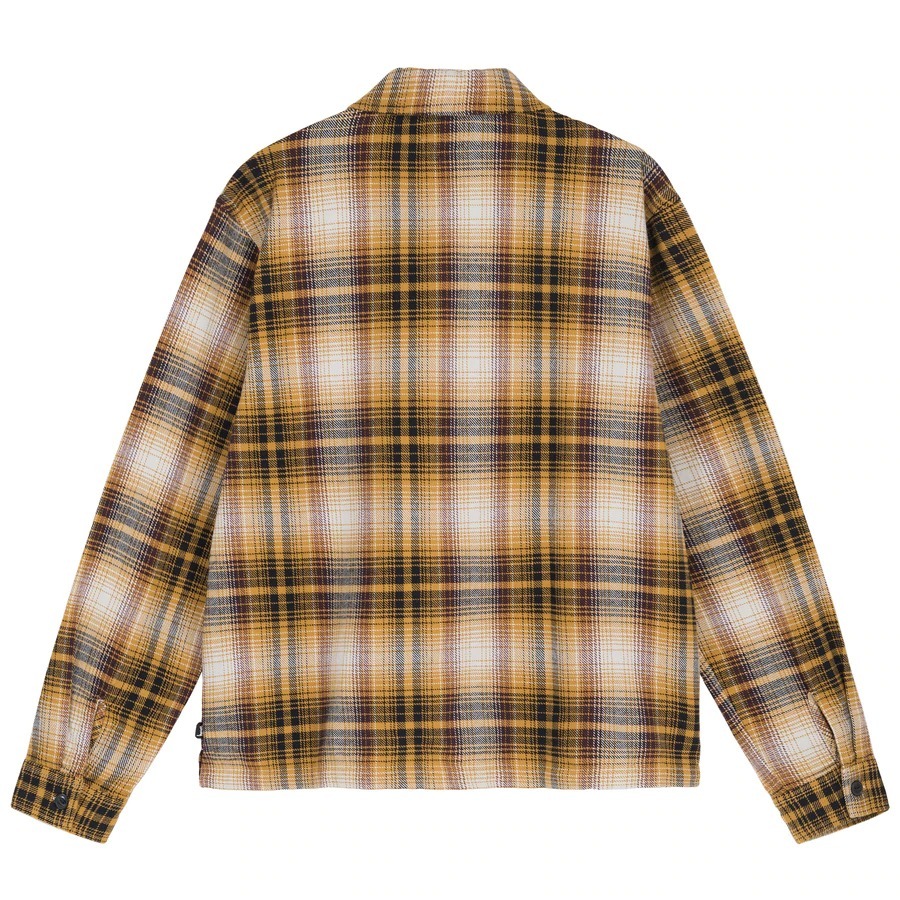 STUSSY シャツ STUSSY SHADOW PLAID ジップ ロングスリーブ シャツ 2色 送料込(6)