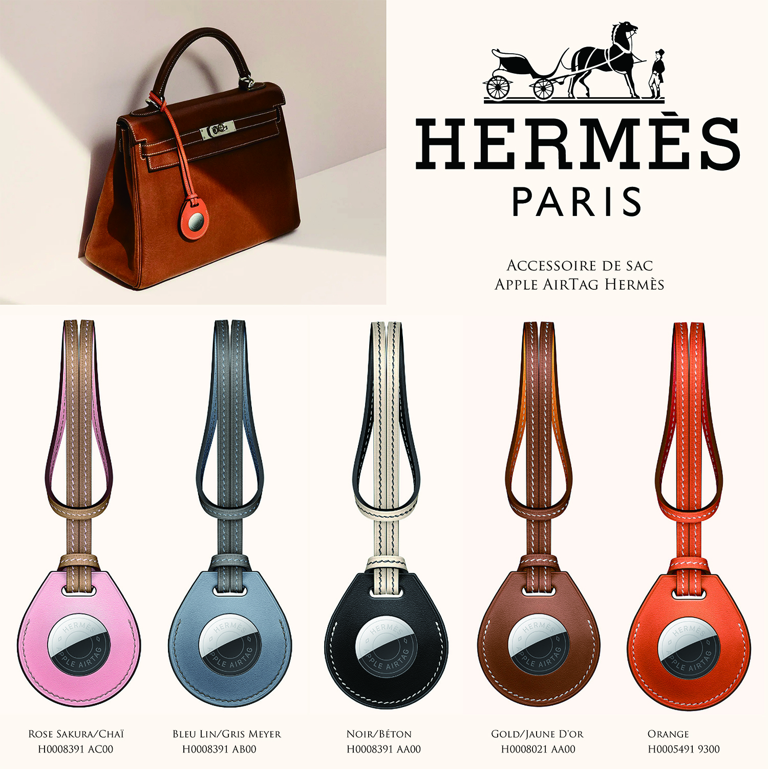 おすすめ 【新品未開封】エルメス HERMES バッグチャーム エアタグ