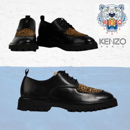 KENZO Oxfords Leopard Patterns U Tips Oxfords