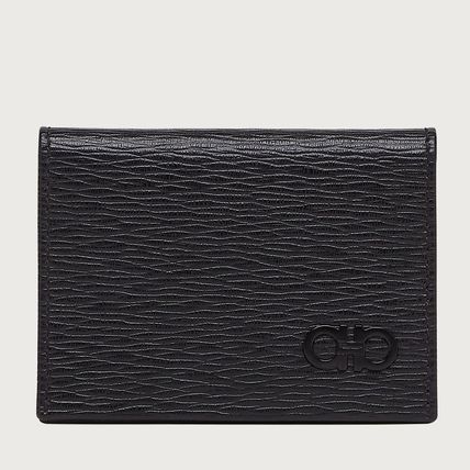 Salvatore Ferragamo Card Holders Calfskin Plain Card Holders