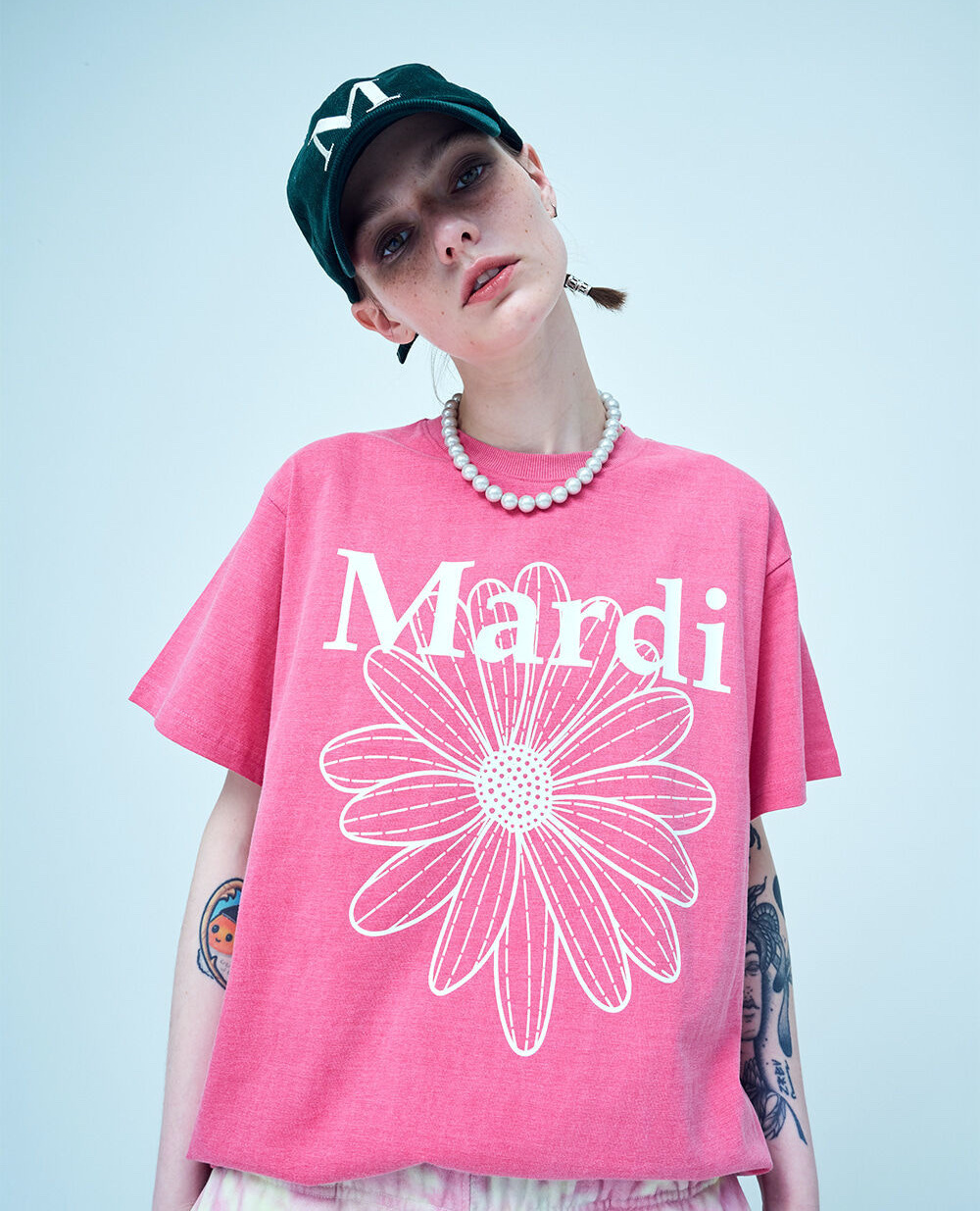 Mardi Mercredi Tシャツ・カットソー ♡MARDI MERCREDI♡TSHIRT FLOWERMARDI WASHED(4)