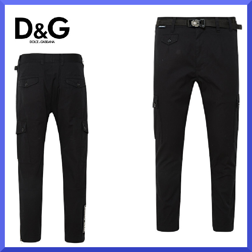 割引価格 【Dolce & パンツ pants cotton Gabbana】black カーゴパンツ 割引価格 【Dolce & パンツ pants cotton Gabbana】black カーゴパンツ