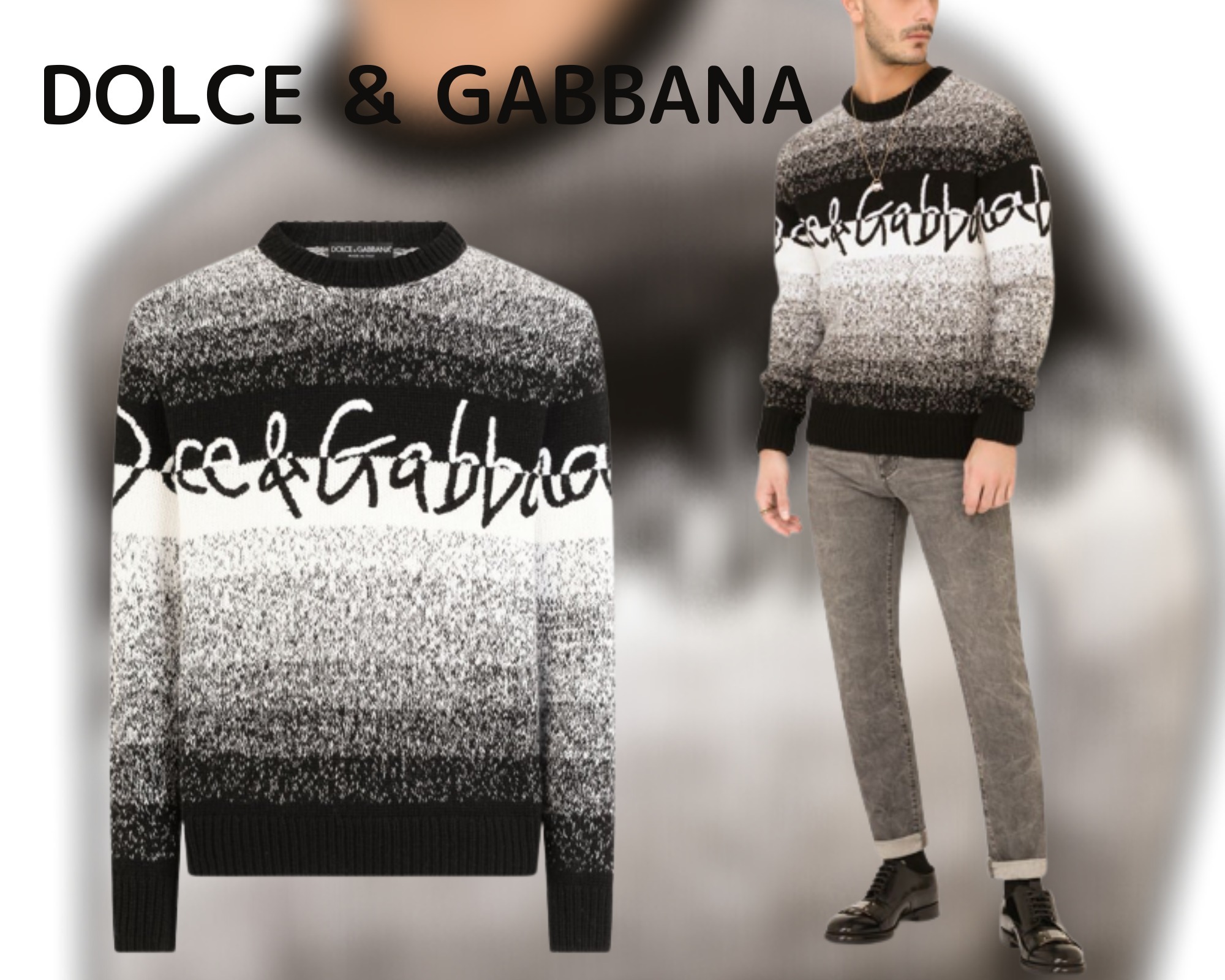 【DOLCE & GABBANA】☆新作☆クルーネックセーター 【DOLCE & GABBANA】☆新作☆クルーネックセーター