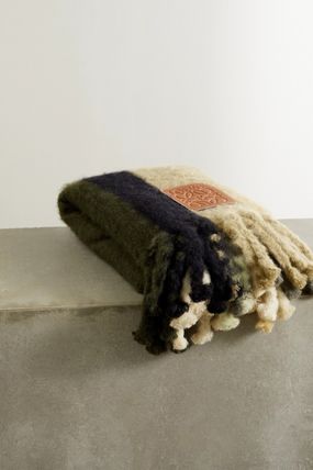 【ギフト】 【ロエベ】 ストライプ ブランケット(モヘア&ウール) アナグラム レジャー・ピクニック用品 LOEWE x ブランケット(ひざ掛け)(ライフスタイル)|新作を海外通販